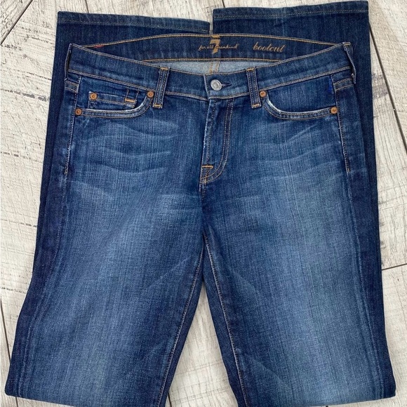 Women’s 7 For All Mankind dark wash Bootcut Denim Jeans size 27 - Picture 5 of 6